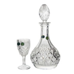 Кристален сервиз за ракия ANGELA, 7 части, Crystal Bohemia
