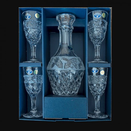 Кристален комплект за ракия Vinia, 7 части, Crystal Bohemia