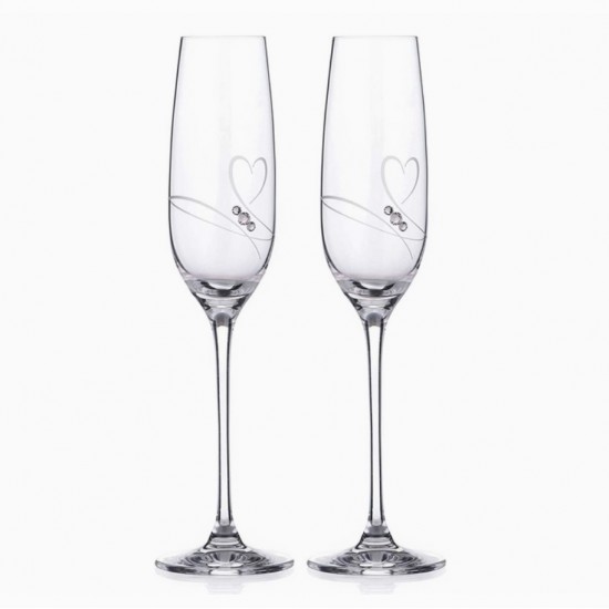 Сватбени чаши Romance, кристали Swarovski, 2 броя, 200 мл