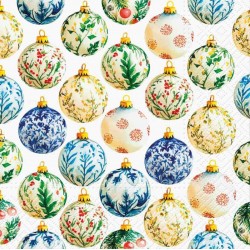 Салфетки красиви Коледни топки 33 х 33 см 20 бр